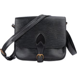 Louis Vuitton Noir Epi Leather Cartouchiere MM Crossbody Bag