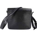 Louis Vuitton Noir Epi Leather Cartouchiere MM Crossbody Bag