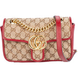 Gucci Quilted GG Monogram Marmont Mini Crossbody Bag