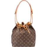 Louis Vuitton Canvas Monogram Sac Noe Petit Shoulder Bag