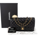 Chanel Quilted Lambskin CC Medium Double Flap Crossbody Bag