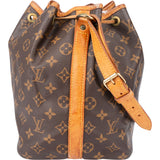 Louis Vuitton Canvas Monogram Sac Noe Petit Shoulder Bag
