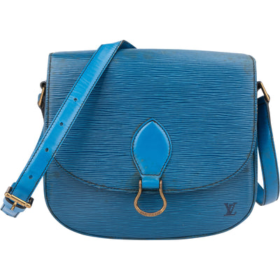 Louis Vuitton Bleu Epi Leather Saint Cloud GM Crossbody Bag - vintageandkickz