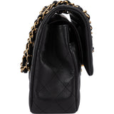 Chanel Quilted Lambskin CC Medium Double Flap Crossbody Bag