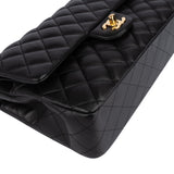 Chanel Quilted Lambskin CC Medium Double Flap Crossbody Bag