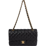 Chanel Quilted Lambskin CC Medium Double Flap Crossbody Bag