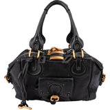 Chloé Black Leather Paddington Satchel Shoulder Bag