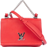 Louis Vuitton Red Leather Lockme Crossbody Bag