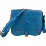 Louis Vuitton Bleu Epi Leather Cartouchiere MM Crossbody Bag