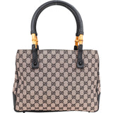 Gucci GG Monogram Bamboo Handbag