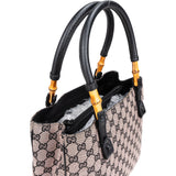 Gucci GG Monogram Bamboo Handbag