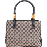 Gucci GG Monogram Bamboo Handbag