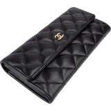 Chanel Quilted Lambskin Flap Wallet
