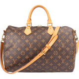 Louis Vuitton Canvas Monogram Speedy 35 Bandouliere Handbag