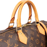 Louis Vuitton Canvas Monogram Speedy 35 Bandouliere Handbag