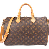 Louis Vuitton Canvas Monogram Speedy 35 Bandouliere Handbag