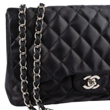 Chanel Quilted Lambskin Jumbo Single Flap Crossbody Bag