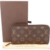 Louis Vuitton Canvas Monogram Zippy Wallet