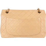 Chanel Quilted Lambskin 24K Gold Single Flap Crossbody Bag
