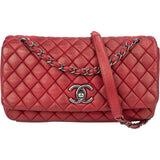 Chanel Quilted Iridescent Calfskin Single Flap Crossbody Bag