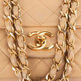 Chanel Quilted Lambskin 24K Gold Single Flap Crossbody Bag