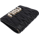 Miu Miu Quilted Leather Crystal Wallet