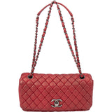 Chanel Quilted Iridescent Calfskin Single Flap Crossbody Bag