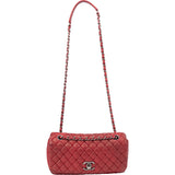 Chanel Quilted Iridescent Calfskin Single Flap Crossbody Bag