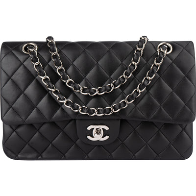 Chanel Quilted Lambskin Medium Double Flap Crossbody Bag - vintageandkickz