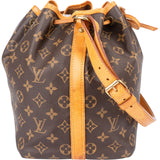 Louis Vuitton Canvas Monogram Sac Noe Petit Shoulder Bag