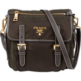 Prada Green Nylon Messenger Crossbody Bag
