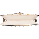 Gucci White Leather Queen Margret Bee Shoulder Bag