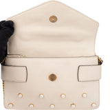 Gucci White Leather Queen Margret Bee Shoulder Bag