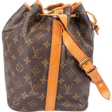 Louis Vuitton Canvas Monogram Sac Noe Petit Shoulder Bag