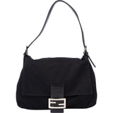 Fendi Cotton FF Baguette Mamma Handbag