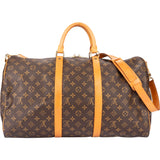 Louis Vuitton Canvas Monogram Keepall 50 Bandouliere