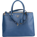 Prada Blue Saffiano Leather Galleria Handbag