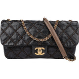 Chanel Quilted Deerskin Single Flap Crossbody Bag