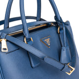 Prada Blue Saffiano Leather Galleria Handbag