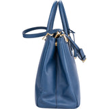 Prada Blue Saffiano Leather Galleria Handbag