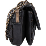 Chanel Quilted Deerskin Single Flap Crossbody Bag