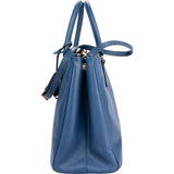 Prada Blue Saffiano Leather Galleria Handbag