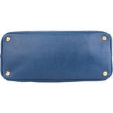 Prada Blue Saffiano Leather Galleria Handbag