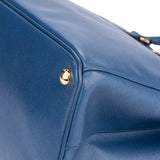 Prada Blue Saffiano Leather Galleria Handbag