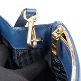 Prada Blue Saffiano Leather Galleria Handbag