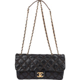Chanel Quilted Deerskin Single Flap Crossbody Bag