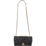 Chanel Quilted Deerskin Single Flap Crossbody Bag