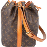 Louis Vuitton Canvas Monogram Sac Noe Petit Shoulder Bag