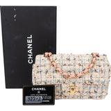 Chanel Quilted Tweed Single Flap Crossbody Bag
