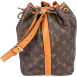 Louis Vuitton Canvas Monogram Sac Noe Petit Shoulder Bag